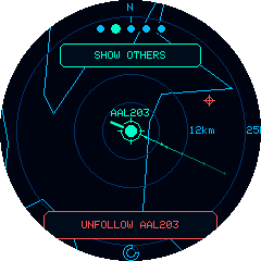 Follow mode with other traffic hidden